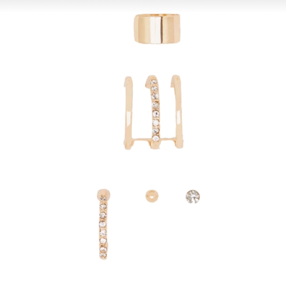 Rhinestone decor ear clip set. - Picture 2 of 2